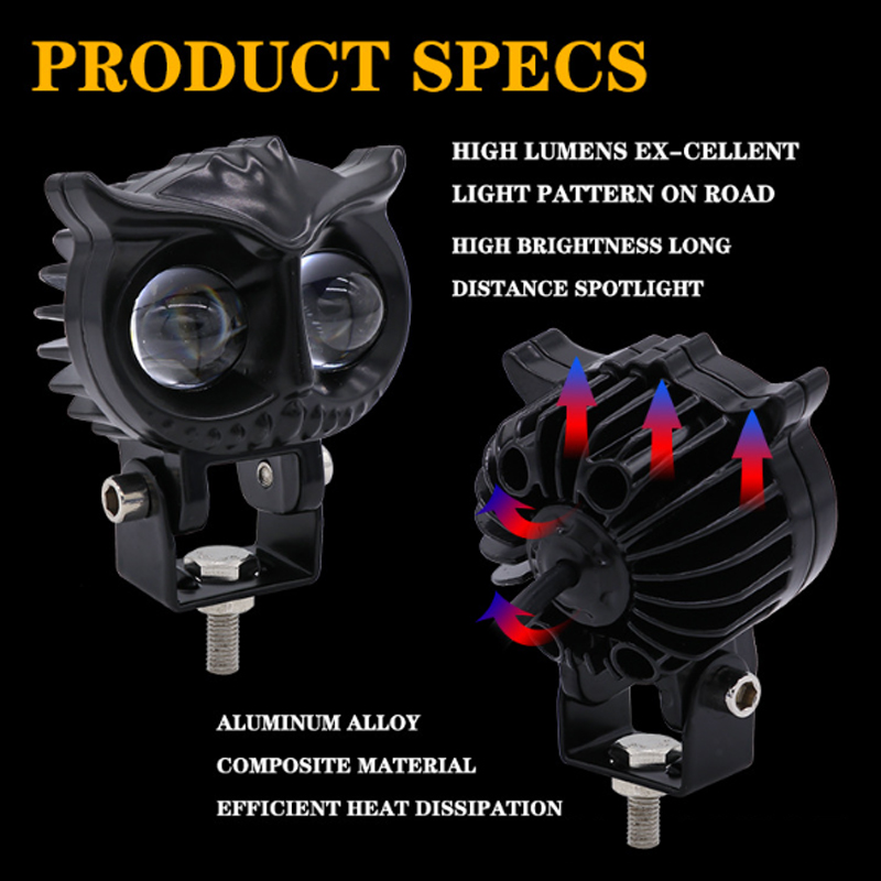 Высококачественные спецификации прожектора мотоциклов совы