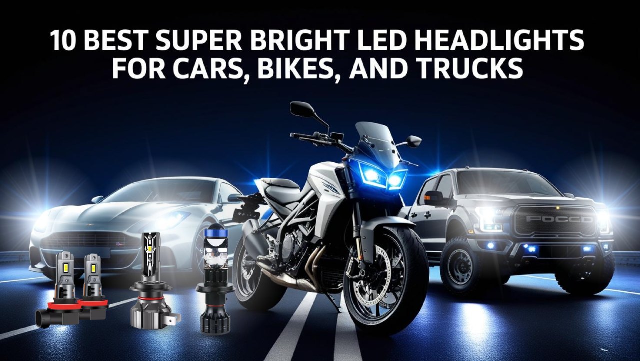 10 лучших супер -ярких светодиодных фар для автомобилей, велосипедов и грузовиков