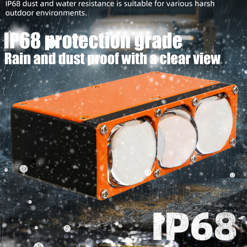 85W 3 Lens Bi Led проектор Фары на решетке автомобиля Дальний ближний свет Двойной вентилятор Охлаждение передней решетки Вспомогательные фары для грузовика Внедорожник Внедорожник