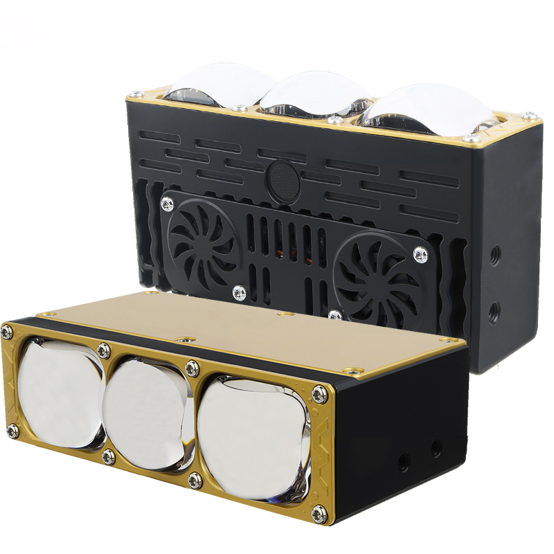 Автомобильные прожекторы 170 Вт, 3 глаза, синие линзы, двухсветодиодные фары на решетке радиатора с вентилятором DRL, противотуманные рабочие фары, внешние вспомогательные фары, внедорожник, грузовик