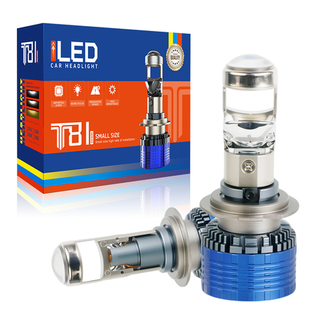 6000K Cool White 8400LM Mini Projector Lens Lens Lens Lod Sder Lacks H7