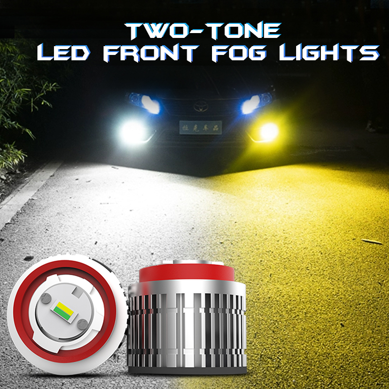 Оптовая продажа 24W 3000LM двухцветный 3000K янтарно-желтый белый 6000K мини-светодиодный противотуманный фонарь для Toyota