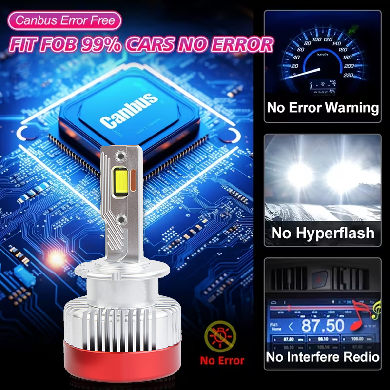 Серия D | Три медные трубки Автомобильные светодиодные лампы для фар Canbus D Series 180W 18000LM Светодиодные лампы для фар заменяют HID Xenon D1S D2S D3S D4S Комплект для переоборудования