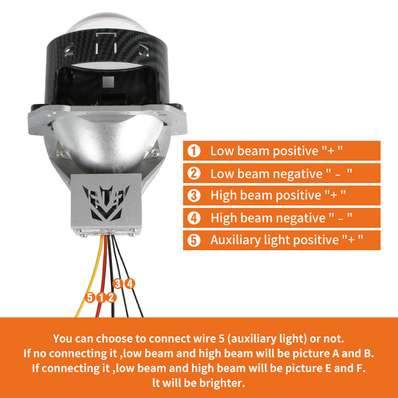Серия T10 | Линия плоской разреза Super Bright 24 В 3 -дюймовый 104W Low Beam 136 Вт высокая мощность высокая мощность Bi Projector