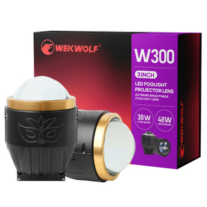 Wekwolf 96W 9600LM Три цветных светодиодных противотуманных огней 3 -дюймовый би -лазерный проектор Laser Lames для автомобилей