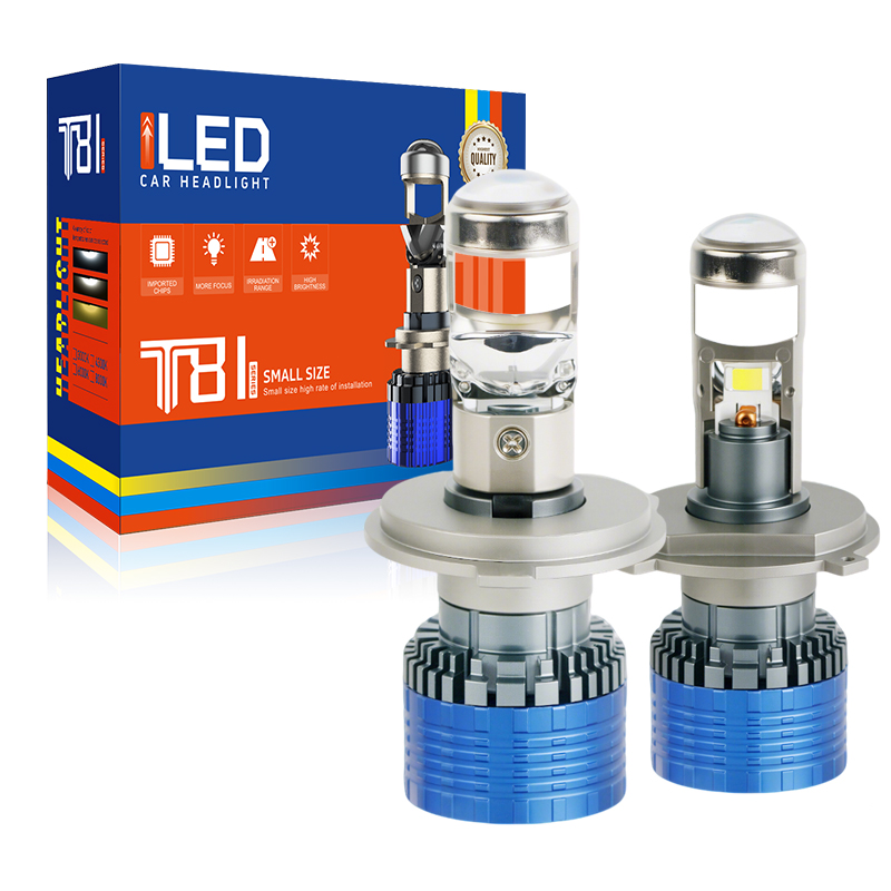 Индивидуальная супер -яркая лампочка фар -светофора 8400LM с объективом мини -проектора