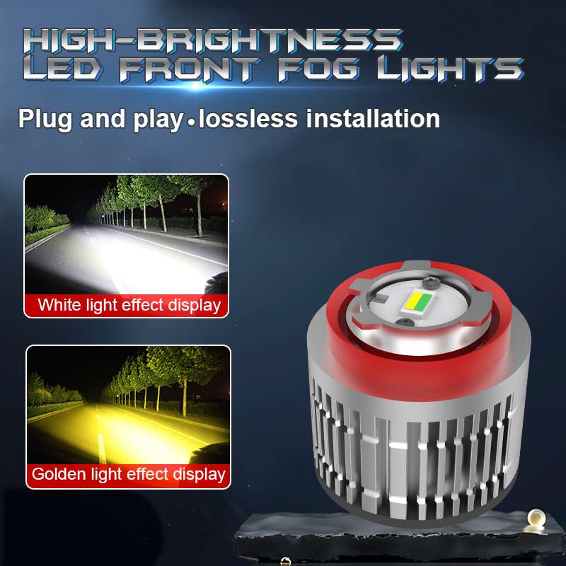 Оптовая продажа 24W 3000LM двухцветный 3000K янтарно-желтый белый 6000K мини-светодиодный противотуманный фонарь для Toyota
