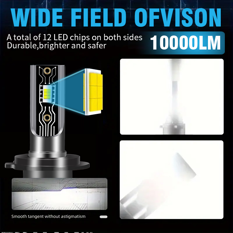 Оптовая продажа CSP 3570 Chips 6000K 60W 6000LM Автомобильные светодиодные лампы для фар