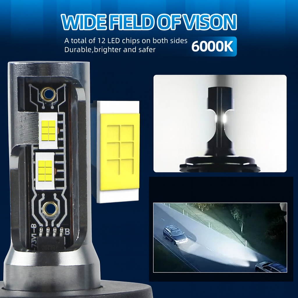 Изготовленные на заказ OEM/ODM 60W светодиодные автомобильные фары 6000LM лампы дальнего/ближнего света автомобильные фары