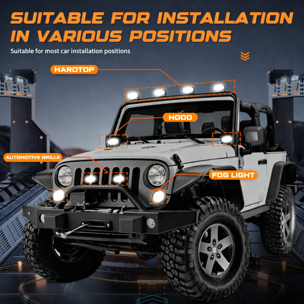 85W 3 Lens Bi Led проектор Фары на решетке автомобиля Дальний ближний свет Двойной вентилятор Охлаждение передней решетки Вспомогательные фары для грузовика Внедорожник Внедорожник