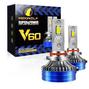 Оптовая высокая просвета 24000LM 6000K прохладные белые светодиодные лампы для автомобиля V60 9005/HB3