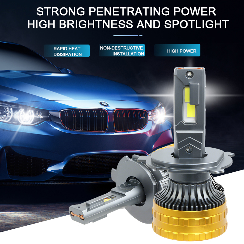 Супер яркая 200 Вт автомобильная светодиодная лампа для фар на заказ, 12 В 24 В 6000 К, светодиодные автомобильные фары с двойной медной трубкой, автомобильные лампы для фар