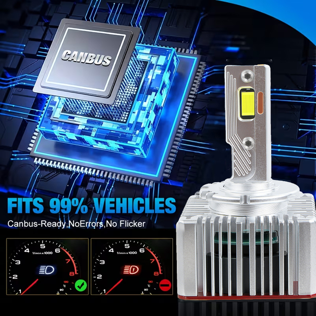 Три медные трубки D1S/D2S/D3S/D4S/D8S светодиодные лампы для фар 18 Вт 18000LM 6000K 1:1 Размер Plug & Play Замена для HID ксенона